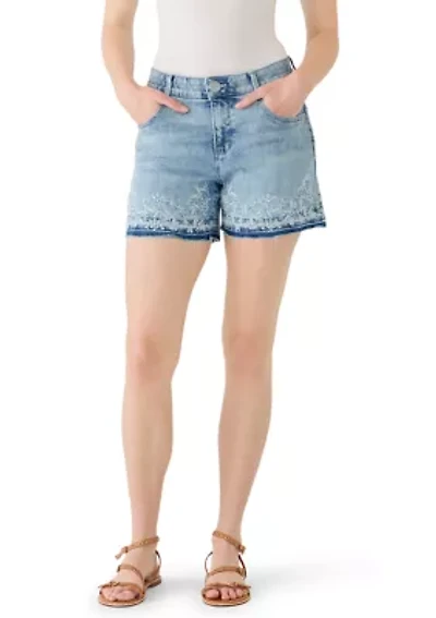 Women's Sol High Rise Shorts with Embroidered Hem
