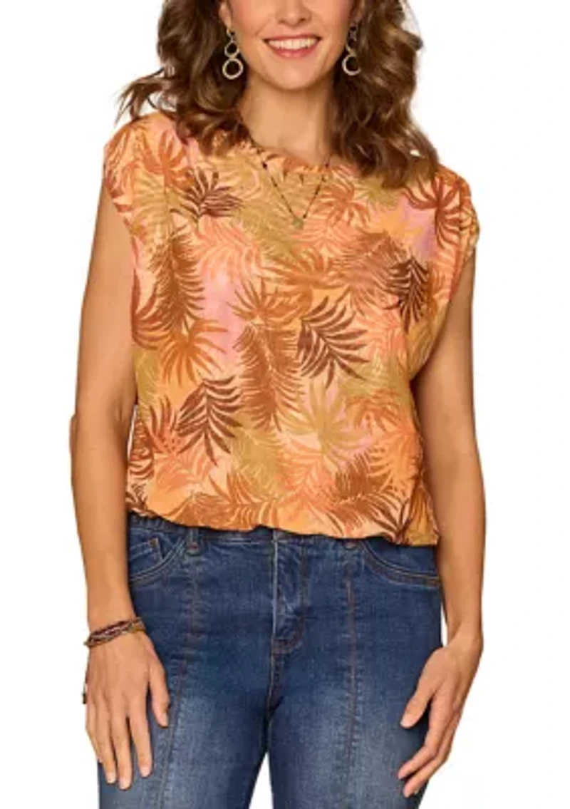 Women's Mesh Bubble Hem Top