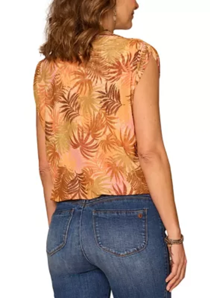 Women's Mesh Bubble Hem Top