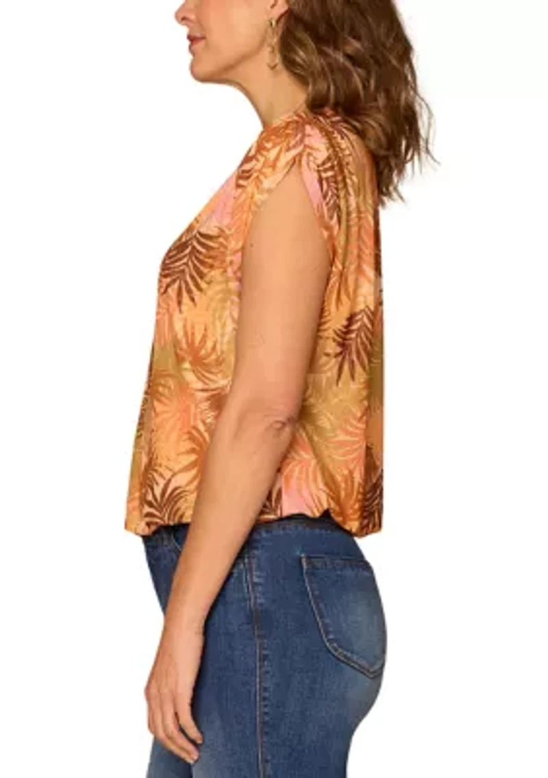 Women's Mesh Bubble Hem Top