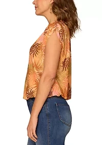 Women's Mesh Bubble Hem Top