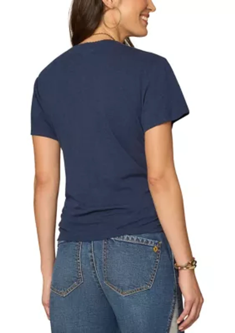 Women's Short Sleeve Twist Hem Top