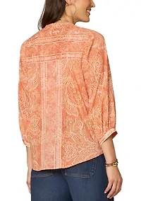 Women's Long Sleeve Button Up Top