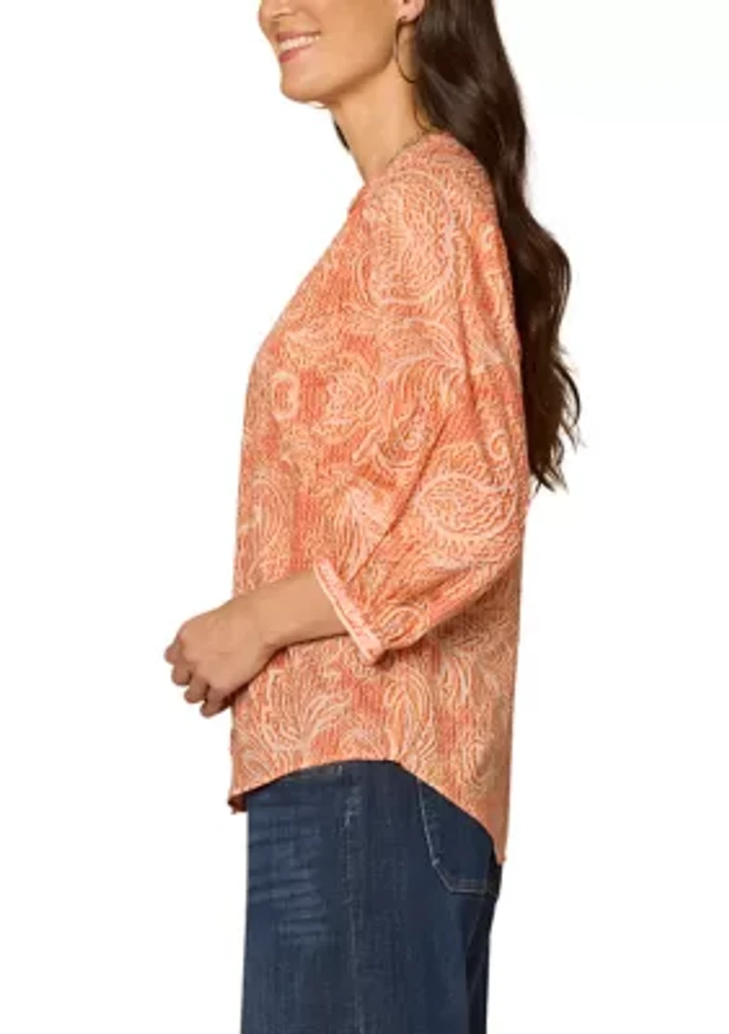 Women's Long Sleeve Button Up Top