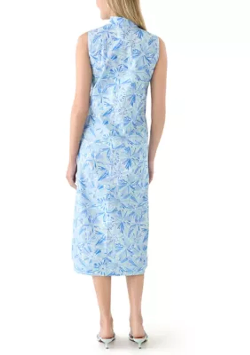 Women's Sleeveless Button Midi Dress