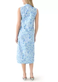 Women's Sleeveless Button Midi Dress