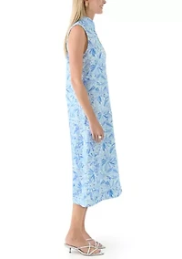 Women's Sleeveless Button Midi Dress