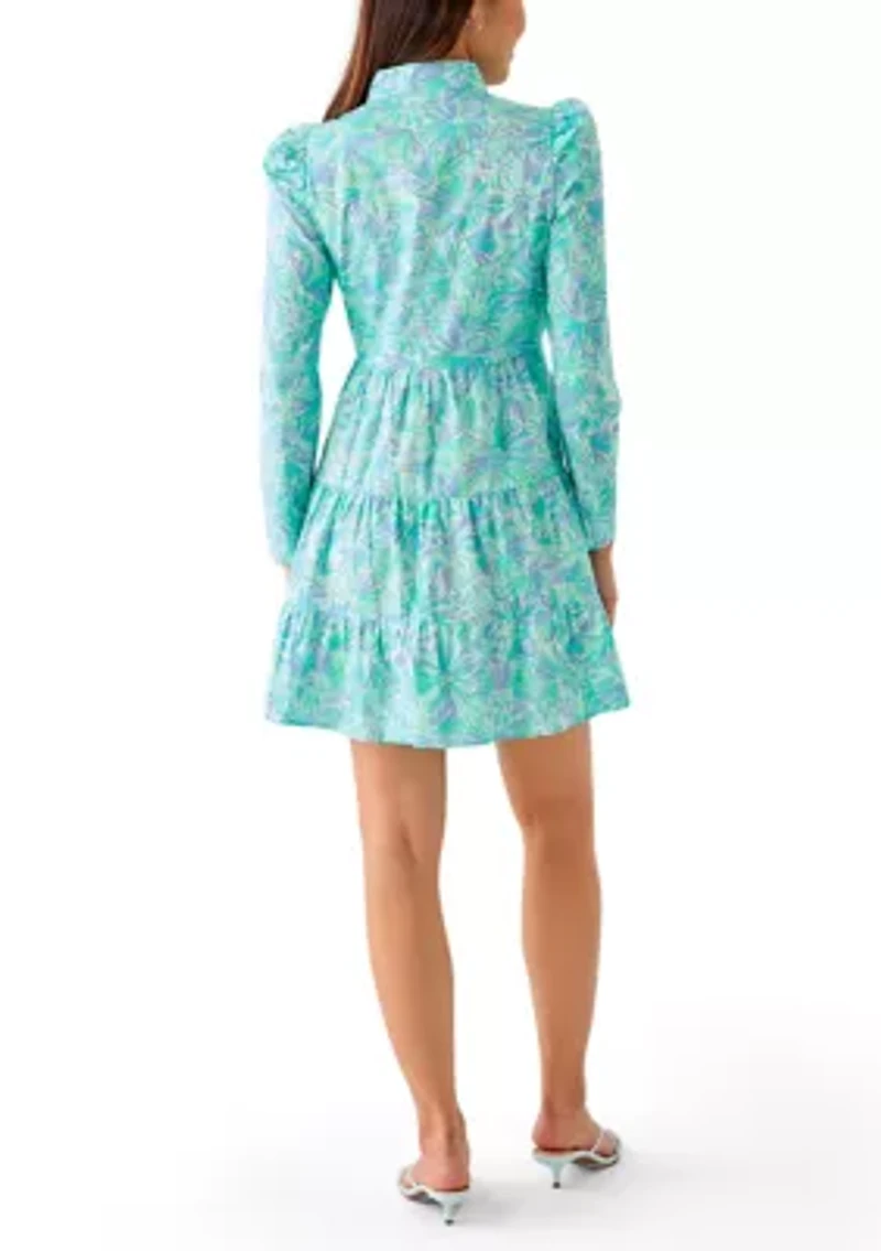 Women's 3/4 Sleeve Tiered Dress