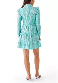 Women's 3/4 Sleeve Tiered Dress