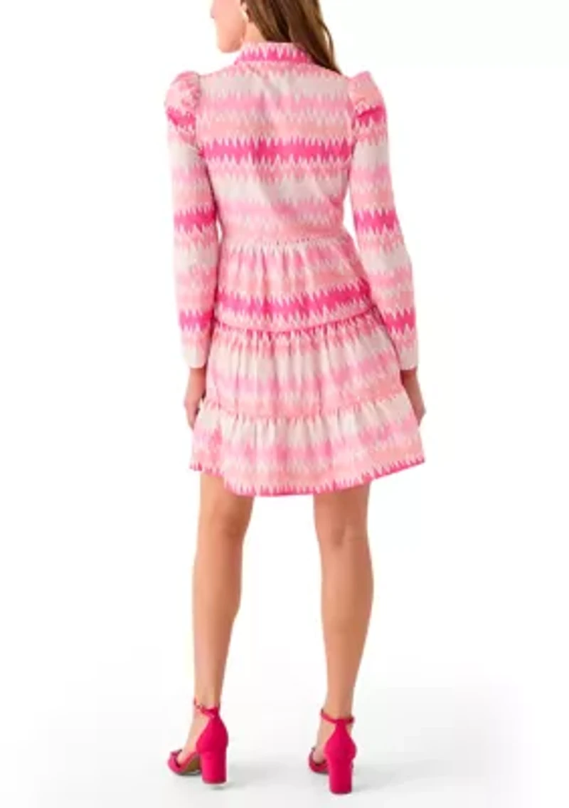 Women's 3/4 Sleeve Tiered Dress