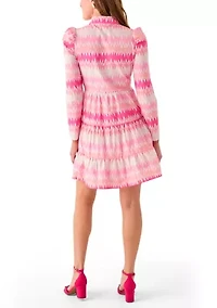 Women's 3/4 Sleeve Tiered Dress