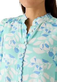 Women's Scalloped Shirtdress