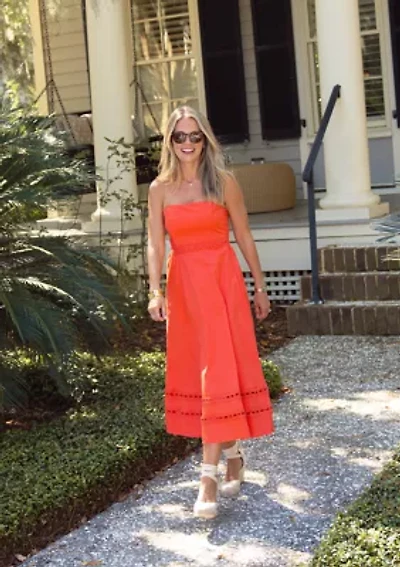 Women's Strapless Midi Dress