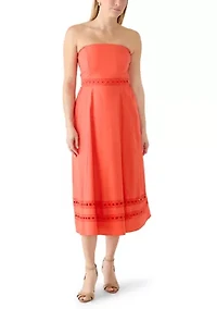 Women's Strapless Midi Dress