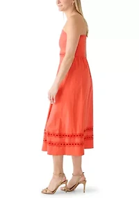 Women's Strapless Midi Dress