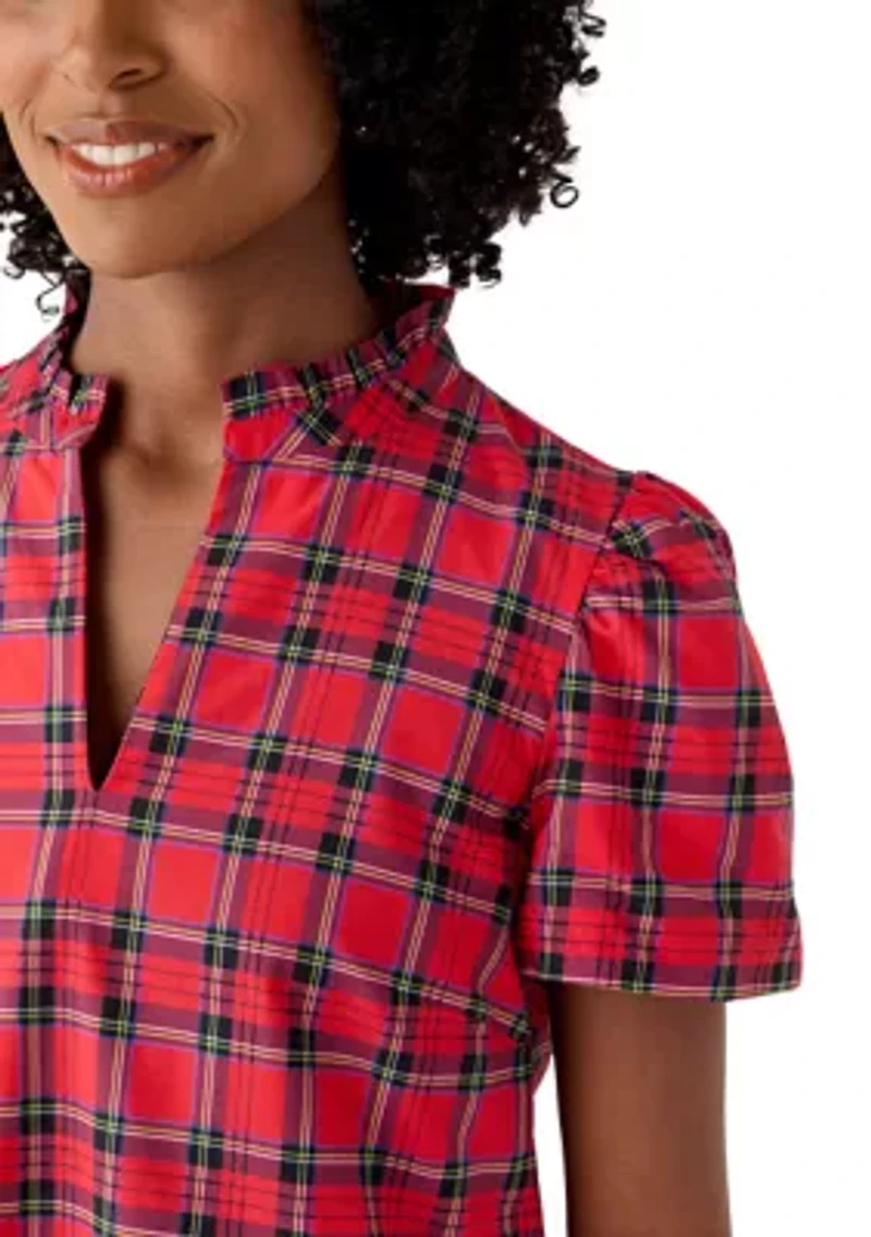 Women's Notch Neck Shirt Dress