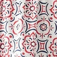 Women's Printed Poplin Flutter Shoulder Dress