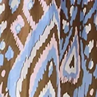 Women's Printed Poplin Flutter Shoulder Dress