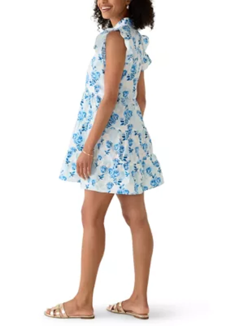 Women's Flutter Sleeve Tiered Dress