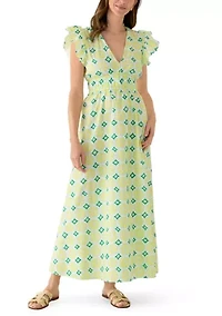 Women's Smocked Waist Midi Dress