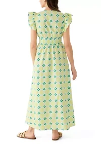 Women's Smocked Waist Midi Dress