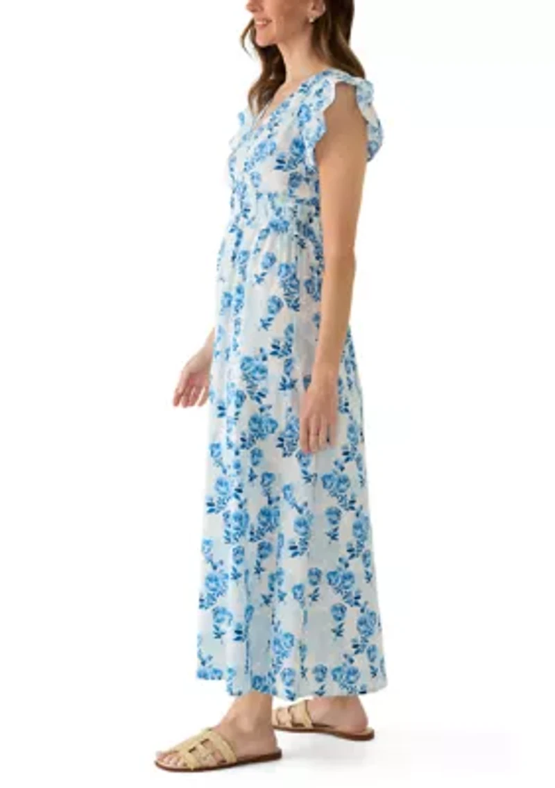 Women's Smocked Waist Midi Dress