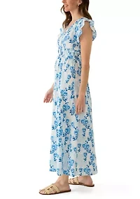 Women's Smocked Waist Midi Dress