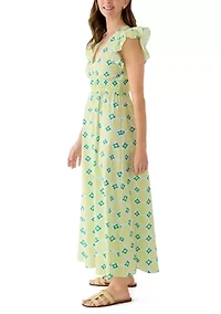 Women's Smocked Waist Midi Dress