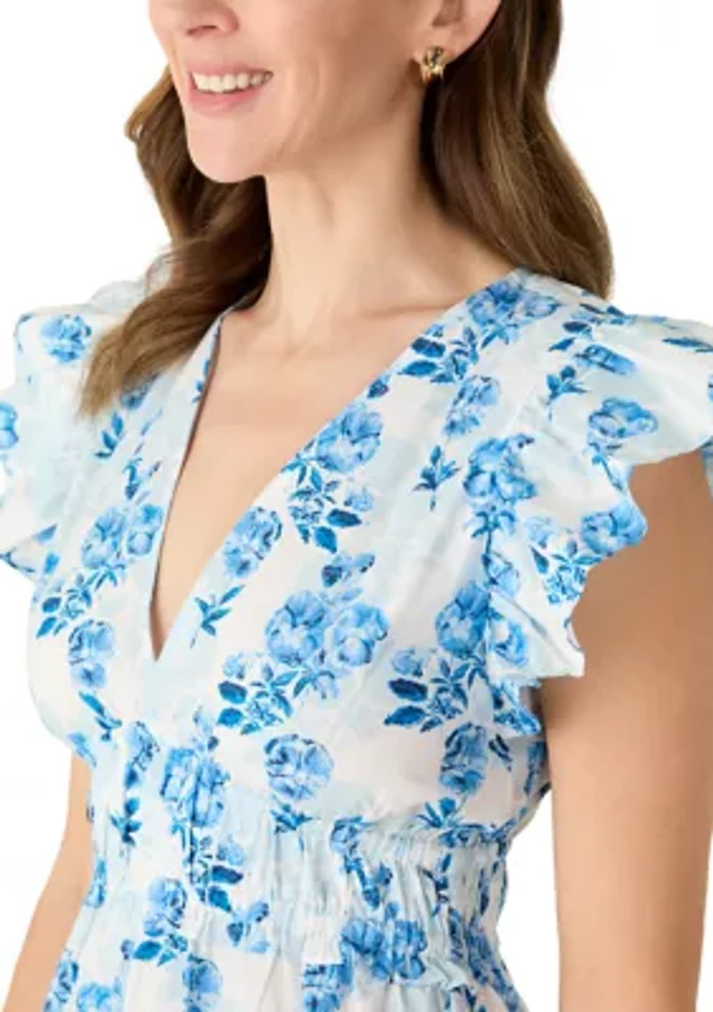 Women's Smocked Waist Midi Dress