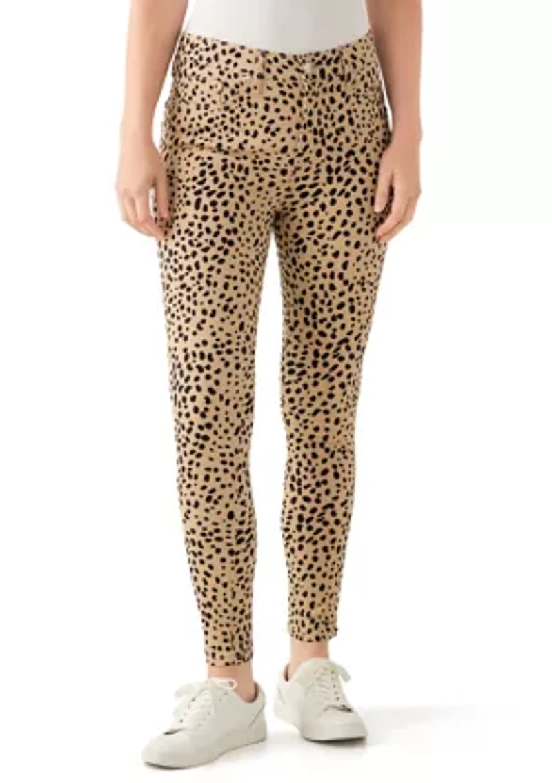 Women's Colored Skinny Print Denim Jeans