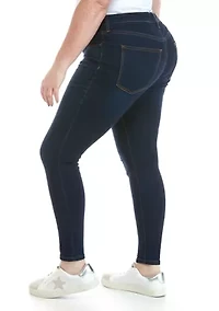 Plus Mid Rise Skinny Jeans - Short