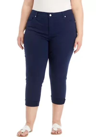 Plus Colored Twill Skinny Jeans