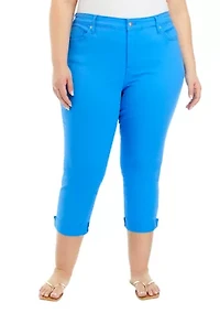 Plus Colored Twill Skinny Jeans