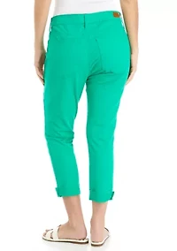 Petite Rolled Cropped Colored Denim Jeans