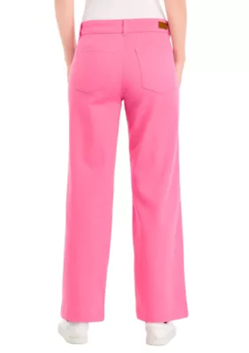 Women's Double Button Wide Leg Pants