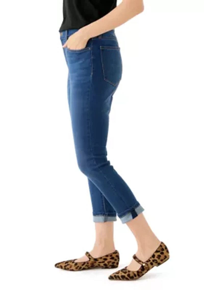 Women's Roll Cuff Cropped Jeans