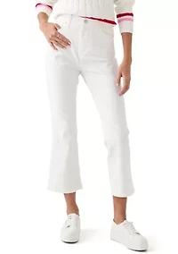 Petite Twill Flare Pants