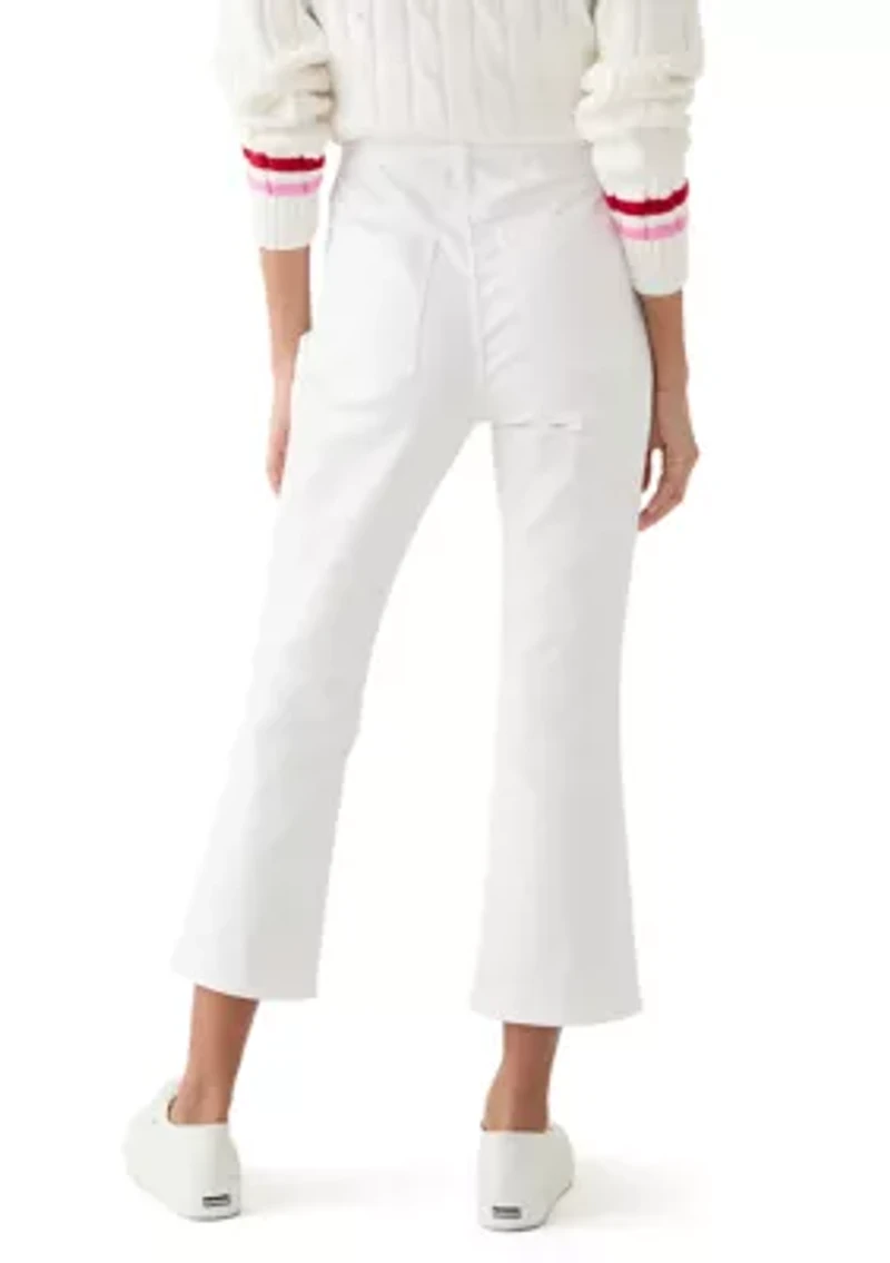Petite Twill Flare Pants