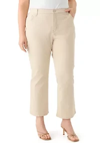 Plus Colored Twill Kick Flare Jeans