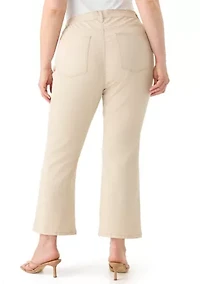 Plus Colored Twill Kick Flare Jeans