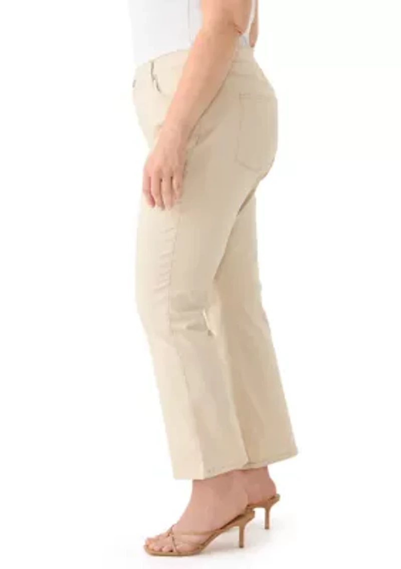 Plus Colored Twill Kick Flare Jeans