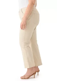 Plus Colored Twill Kick Flare Jeans