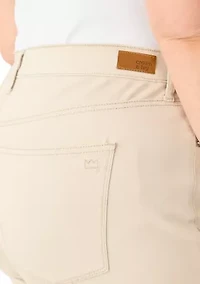 Plus Colored Twill Kick Flare Jeans