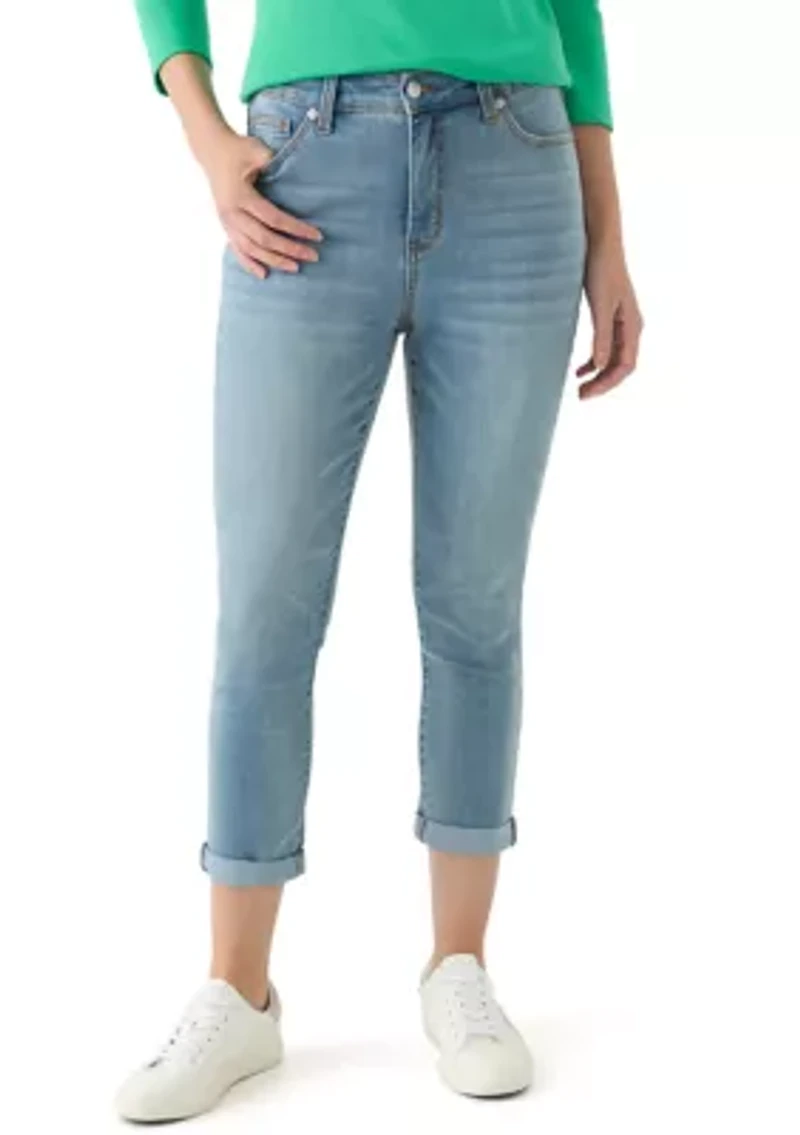 Petite Denim Cropped Skinny Jeans