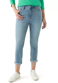 Petite Denim Cropped Skinny Jeans