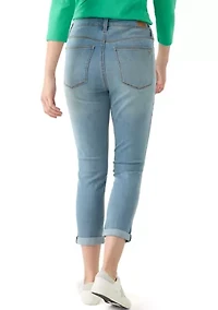 Petite Denim Cropped Skinny Jeans