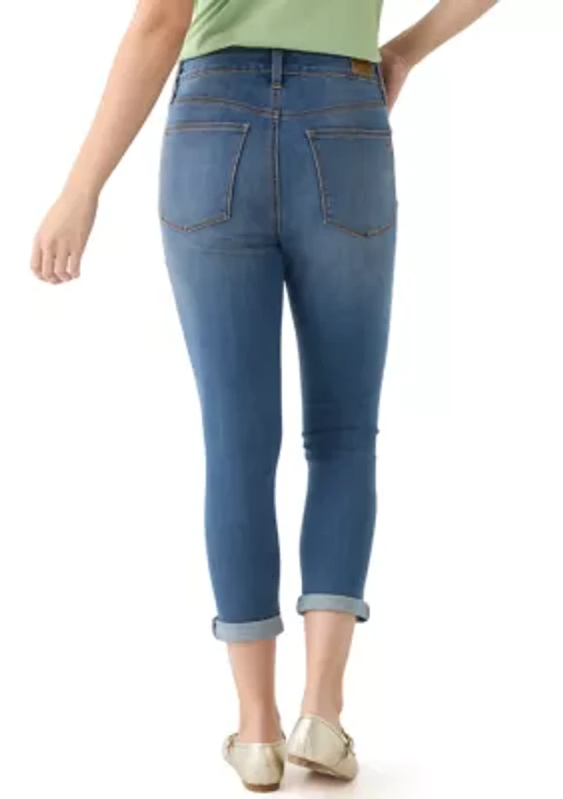Petite Denim Cropped Skinny Jeans