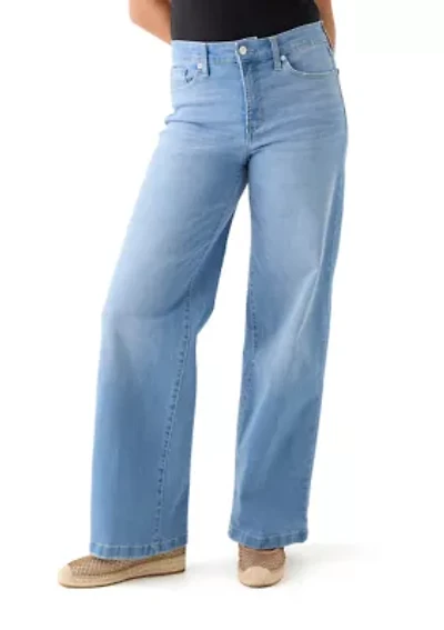 Women's High Rise Slim Wide Leg Jeans