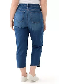 Plus Cropped Straight Leg Jeans
