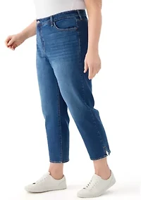 Plus Cropped Straight Leg Jeans